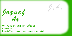 jozsef ax business card